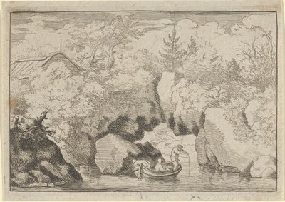 The Skiff near the Pierced Rock by Allart van Everdingen