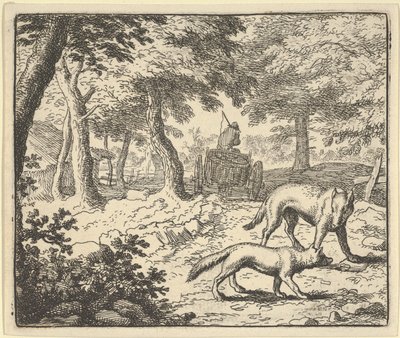 The Wolf Accuses Renard of Eating the Fish that He Stole by Allart van Everdingen