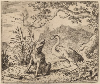 The Wolf and the Crane by Allart van Everdingen