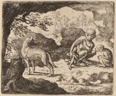 The Wolf and the Monkeys by Allart van Everdingen