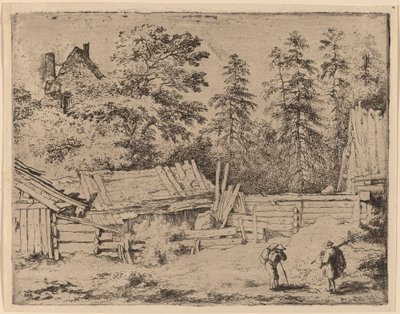 Three Cottages by Allart van Everdingen