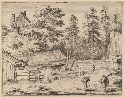 Three Cottages by Allart van Everdingen