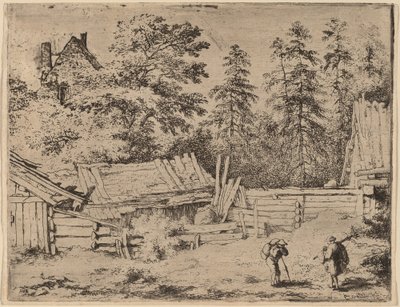 Three Cottages by Allart van Everdingen