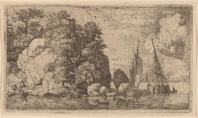 Two Boats on a Wide River by Allart van Everdingen