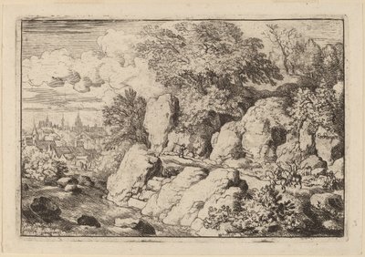 Two Horsemen on a Rocky Path by Allart van Everdingen