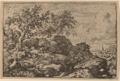 Two Peasants Seated on a Hill by Allart van Everdingen