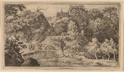 Water Mill at the Foot of a Mountain by Allart van Everdingen