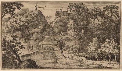 Water Mill at the Foot of a Mountain by Allart van Everdingen