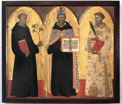 Saint Augustine between Saint Nicholas of Tolentino and Saint Stephen Fabriano by Allegretto Nuzi