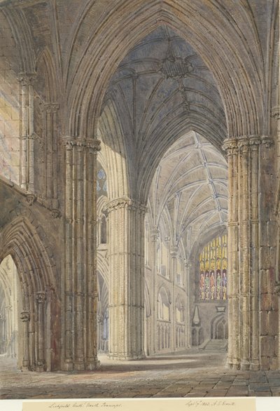 Interior of Lichfield Cathedral - North Transept by Allen Edward Everitt