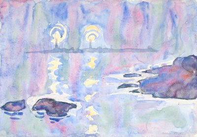 Watercolor no. 73, Blue and Lavender, 1928 by Allen Tucker