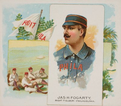 James H. Fogarty, Right Fielder, Philadelphia, from Worlds Champions, Second Series N43, 1888 by Allen and Ginter