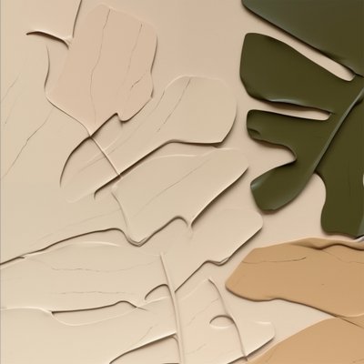 Neutral Monstera Shapes by Alma