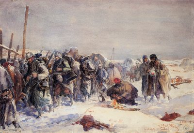 The Austro-Hungarian Army Withdrawing from Serbian Front, December 3 by Almery Lobel Riche
