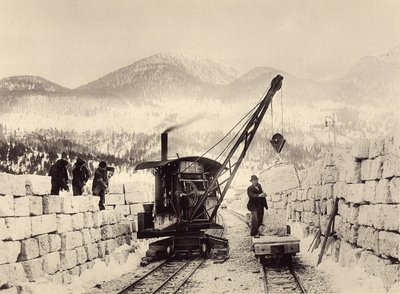 Construction of Worcheiner Tunnels, Begun in 1897. Photo 1905 by Alois Beer