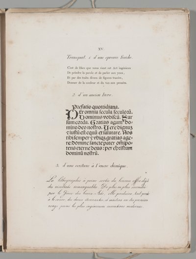Art of the Lithograph: Printing Letters, Plate XV by Alois Senefelder