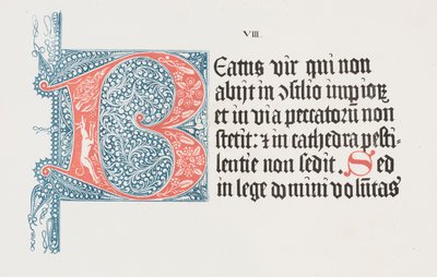 Art of the Lithograph: Psalter- Initial B, Plate VIII by Alois Senefelder