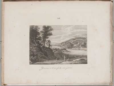 Art of the Lithograph: River Landscape (Plate XIII) by Alois Senefelder