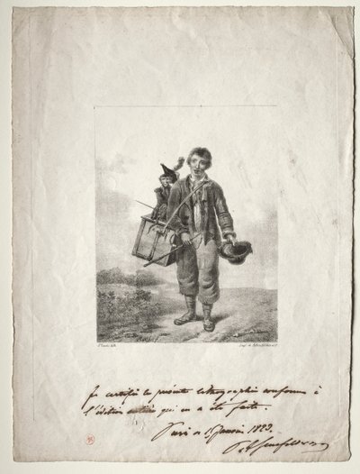 Organ-Grinder Boy by Alois Senefelder