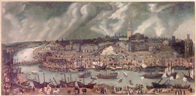 View of the city of Seville by Alonso Sánchez Coello