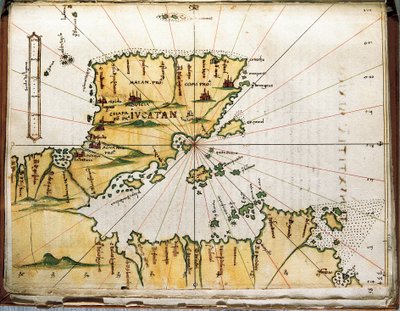 Map of Central America and Peru by Alonso de Santa Cruz