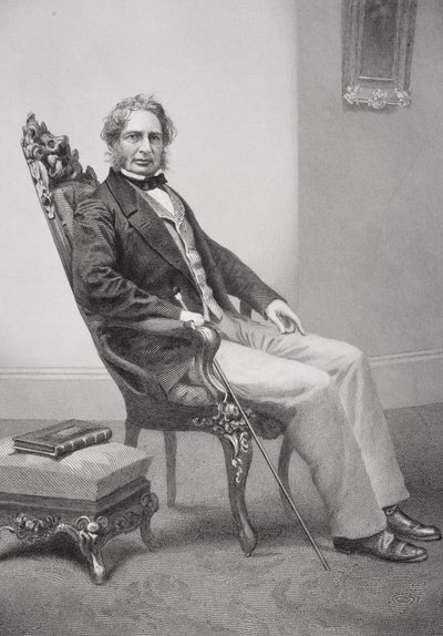 Portrait of Henry Wadsworth Longfellow (1807-82) by Alonzo Chappel
