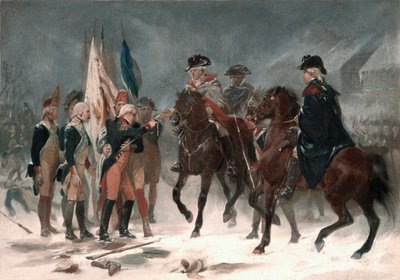 Surrender of Colonel Rall at the Battle of Trenton, December 26, 1776 by Alonzo Chappel