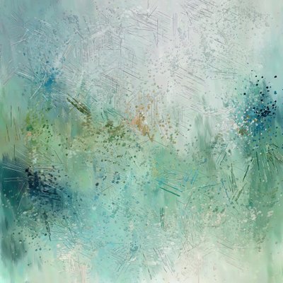 Abstract Aqua Greens by Alpenglow Workshop