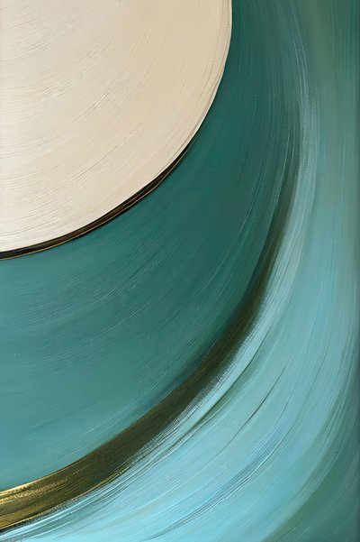 Golden Teal Swirl by Alpenglow Workshop
