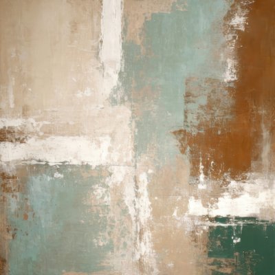 Muted Earthy Teal Abstract by Alpenglow Workshop