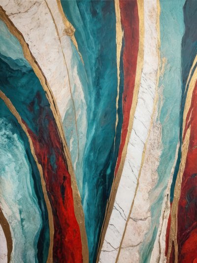 Vibrant Fluid Gold Veins by Alpenglow Workshop