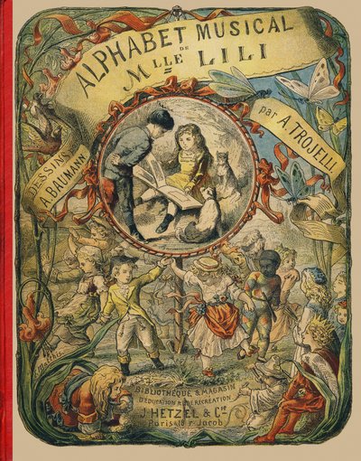 Cover - Engraving from the Musical Alphabet of Mlle Lili by Alphonse Victor Baumann