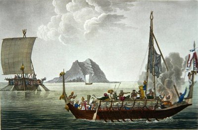 View of the Corocores of the Island of Guebe, from the Island of Pisang, from Voyage Autour du Monde sur les Corvettes de L