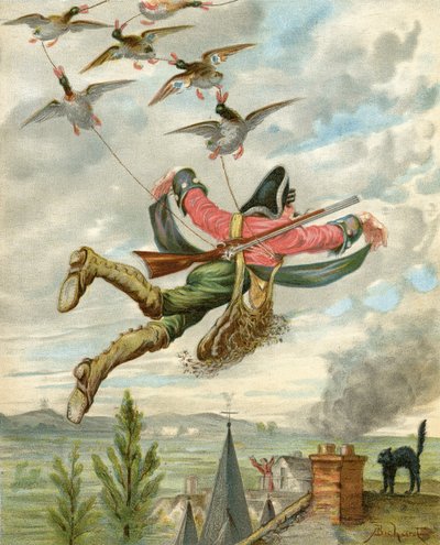 Lifted from earth by ducks, from 
