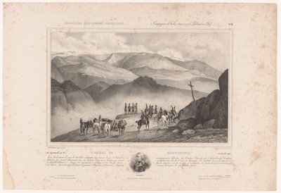 Soldiers on the eve of the Battle of Montenotte and portrait of Amédée Emmanuel François Laharpe (series title: Memories of the French Army) by Alphonse Bichebois