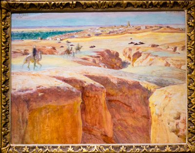 Caravan at El Grara, near Ghardaïa by Alphonse Etienne Dinet