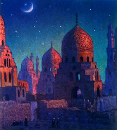 The City of the Dead, or Cairo Necropolis, Cairo, Egypt by Alphonse Etienne Dinet