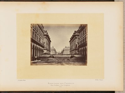Barricade of the Federates, Place Vendôme and Rue Castiglione by Alphonse J. Liébert