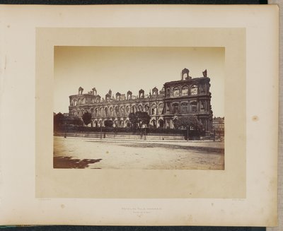 Burned City Hall. Facade on the Quai. by Alphonse J. Liébert