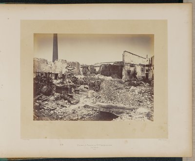 Factory J. Falck and Co. Burned, at La Villette by Alphonse J. Liébert