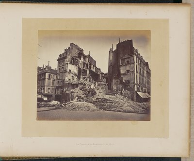 The Place de la Bastille on Fire by Alphonse J. Liébert