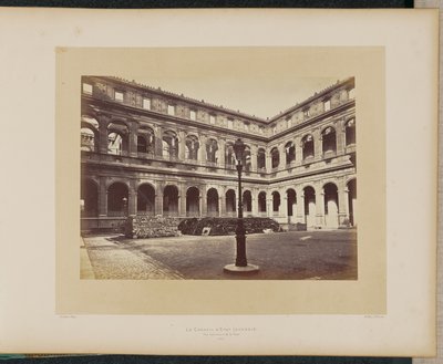 The Burned State Council. Interior View of the Courtyard. by Alphonse J. Liébert