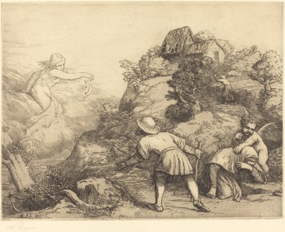 Allegory of the Peasant and Fortune by Alphonse Legros