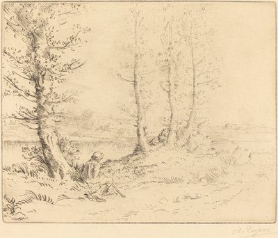 Along the River by Alphonse Legros