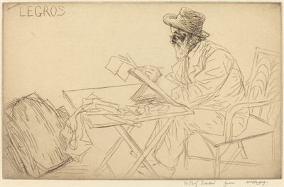 Alphonse Legros Sketching by Alphonse Legros
