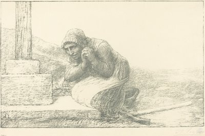 At the Foot of the Cross by Alphonse Legros