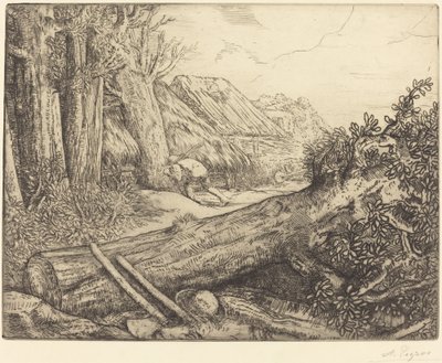 At the Home of the Woodcutters by Alphonse Legros