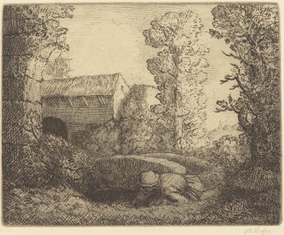 Bridge at the Mill by Alphonse Legros