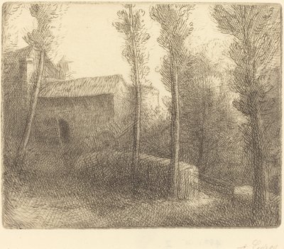 Bridge at the Mill by Alphonse Legros