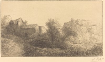 Bridge at the Mill by Alphonse Legros